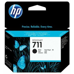 HP 711 Černá inkoustová kazeta DesignJet, 80 ml CZ133A obraz