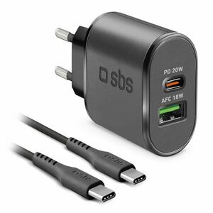SBS Cestovní nabíjecí sada USB/USB-C, 18 W, černá obraz
