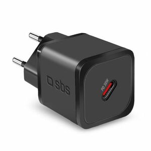 SBS Cestovní adaptér Mini USB-C, GaN, 30 W, PD, černá obraz