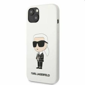 Zadní kryt Karl Lagerfeld Liquid Silicone Ikonik NFT pro Apple iPhone 13, bílé obraz