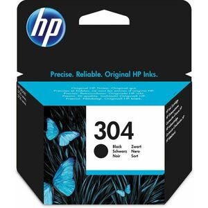 HP 304 Černá originální inkoustová kazeta N9K06AE#BA3 obraz