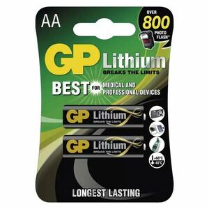 GP lithiová baterie AA (FR6), 2 kusy obraz