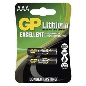 GP lithiová baterie AAA (FR03), 2 kusy obraz
