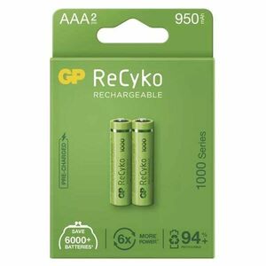 GP nabíjecí baterie ReCyko 1000 AAA (HR03), 2 kusy obraz