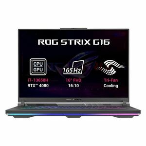 ASUS ROG Strix G16, i7-13650HX 16GB 512GB-SSD 16" WUXGA IPS RTX4080 Win11H, Eclipse Gray obraz