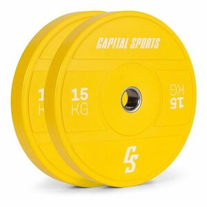 Capital Sports Nipton 2021, kotouče, bumper plate, 2 x 15 kg, Ø 54 mm, tvrzená pryž obraz