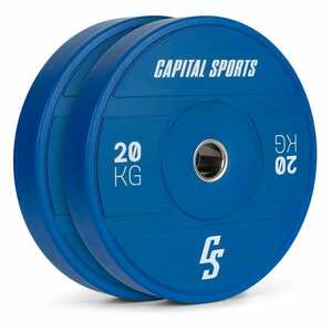Capital Sports Nipton 2021, kotouče, bumper plate, 2 x 20 kg, Ø 54 mm, tvrzená pryž obraz