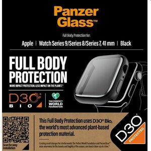 Tvrzené sklo Full Body D3O PanzerGlass pro Apple Watch 9/8/7 41 mm, černé obraz