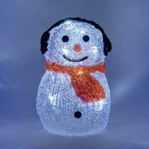 DecoLED LED světelný sněhulák - 15 cm obraz