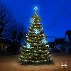 DecoLED LED světelná sada na stromy vysoké 6-8m, teplá bílá s Flash, ledové dekory EFD01 obraz