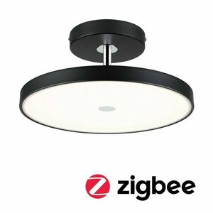 PAULMANN LED stropní svítidlo Smart Home Zigbee 3.0 Hildor 2700K 230V 25W stmívatelné černá mat/chrom obraz