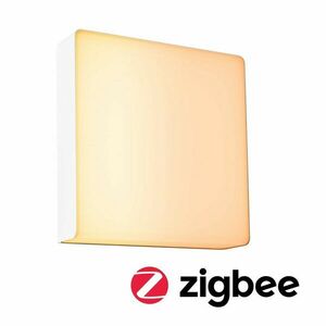 PAULMANN LED venkovní nástěnné svítidlo Smart Home Zigbee 3.0 Azalena pohybové čidlo HF senzor IP44 250x97mm CCT 8, 5W 230V bílá umělá hmota/hliník obraz