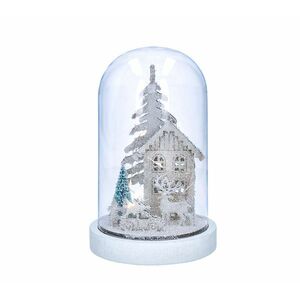 Solight LED vánoční dekorace, zasněžená krajina s domkem, 18cm, 10x LED, 2x AAA 1V264 obraz