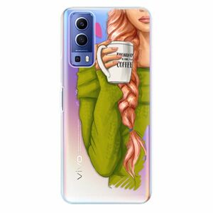 Odolné silikonové pouzdro iSaprio - My Coffe and Redhead Girl - Vivo Y72 5G obraz