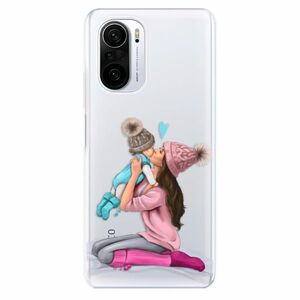 Odolné silikonové pouzdro iSaprio - Kissing Mom - Brunette and Boy - Xiaomi Poco F3 obraz