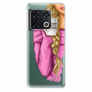 Odolné silikonové pouzdro iSaprio - My Coffe and Blond Girl - OnePlus 10 Pro obraz