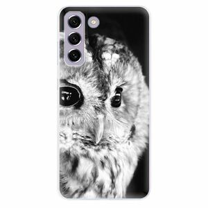 Odolné silikonové pouzdro iSaprio - BW Owl - Samsung Galaxy S21 FE 5G obraz