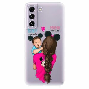 Odolné silikonové pouzdro iSaprio - Mama Mouse Brunette and Boy - Samsung Galaxy S21 FE 5G obraz