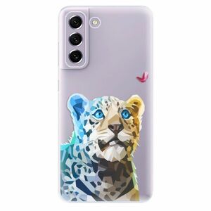 Odolné silikonové pouzdro iSaprio - Leopard With Butterfly - Samsung Galaxy S21 FE 5G obraz