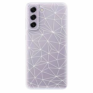 Odolné silikonové pouzdro iSaprio - Abstract Triangles 03 - white - Samsung Galaxy S21 FE 5G obraz