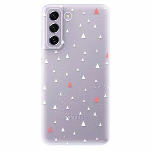 Odolné silikonové pouzdro iSaprio - Abstract Triangles 02 - white - Samsung Galaxy S21 FE 5G obraz
