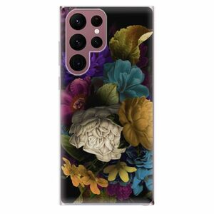 Odolné silikonové pouzdro iSaprio - Dark Flowers - Samsung Galaxy S22 Ultra 5G obraz