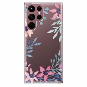 Odolné silikonové pouzdro iSaprio - Leaves and Flowers - Samsung Galaxy S22 Ultra 5G obraz