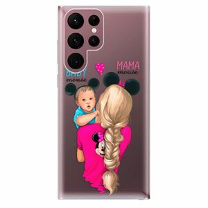 Odolné silikonové pouzdro iSaprio - Mama Mouse Blonde and Boy - Samsung Galaxy S22 Ultra 5G obraz