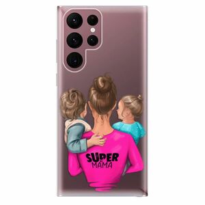 Odolné silikonové pouzdro iSaprio - Super Mama - Boy and Girl - Samsung Galaxy S22 Ultra 5G obraz
