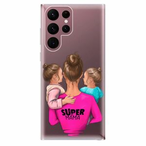 Odolné silikonové pouzdro iSaprio - Super Mama - Two Girls - Samsung Galaxy S22 Ultra 5G obraz