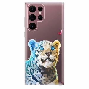 Odolné silikonové pouzdro iSaprio - Leopard With Butterfly - Samsung Galaxy S22 Ultra 5G obraz