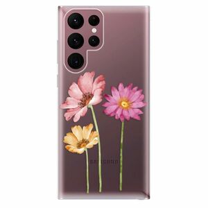 Odolné silikonové pouzdro iSaprio - Three Flowers - Samsung Galaxy S22 Ultra 5G obraz