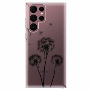 Odolné silikonové pouzdro iSaprio - Three Dandelions - black - Samsung Galaxy S22 Ultra 5G obraz