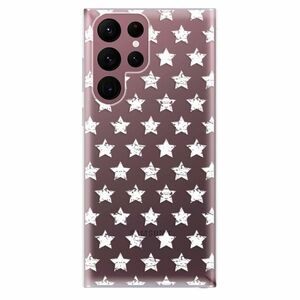 Odolné silikonové pouzdro iSaprio - Stars Pattern - white - Samsung Galaxy S22 Ultra 5G obraz