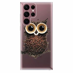 Odolné silikonové pouzdro iSaprio - Owl And Coffee - Samsung Galaxy S22 Ultra 5G obraz