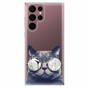 Odolné silikonové pouzdro iSaprio - Crazy Cat 01 - Samsung Galaxy S22 Ultra 5G obraz