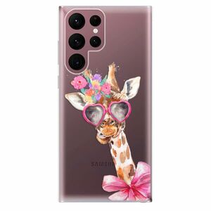 Odolné silikonové pouzdro iSaprio - Lady Giraffe - Samsung Galaxy S22 Ultra 5G obraz