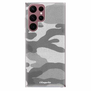Odolné silikonové pouzdro iSaprio - Gray Camuflage 02 - Samsung Galaxy S22 Ultra 5G obraz