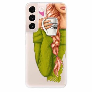 Odolné silikonové pouzdro iSaprio - My Coffe and Redhead Girl - Samsung Galaxy S22+ 5G obraz