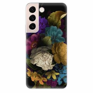Odolné silikonové pouzdro iSaprio - Dark Flowers - Samsung Galaxy S22+ 5G obraz