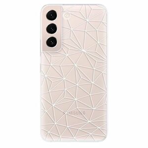 Odolné silikonové pouzdro iSaprio - Abstract Triangles 03 - white - Samsung Galaxy S22+ 5G obraz