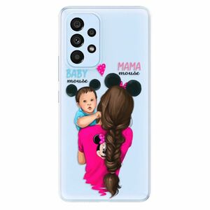 Odolné silikonové pouzdro iSaprio - Mama Mouse Brunette and Boy - Samsung Galaxy A73 5G obraz