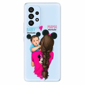 Odolné silikonové pouzdro iSaprio - Mama Mouse Brunette and Boy - Samsung Galaxy A53 5G obraz