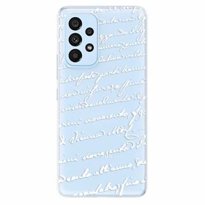 Odolné silikonové pouzdro iSaprio - Handwriting 01 - white - Samsung Galaxy A53 5G obraz
