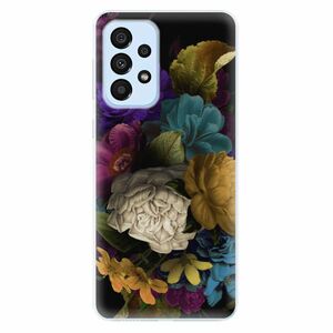 Odolné silikonové pouzdro iSaprio - Dark Flowers - Samsung Galaxy A33 5G obraz