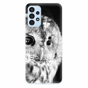 Odolné silikonové pouzdro iSaprio - BW Owl - Samsung Galaxy A13 obraz