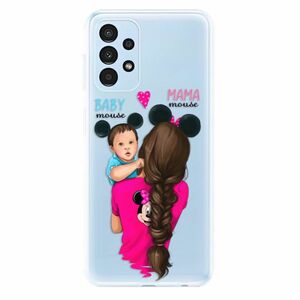 Odolné silikonové pouzdro iSaprio - Mama Mouse Brunette and Boy - Samsung Galaxy A13 obraz