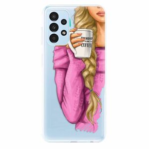 Odolné silikonové pouzdro iSaprio - My Coffe and Blond Girl - Samsung Galaxy A13 obraz
