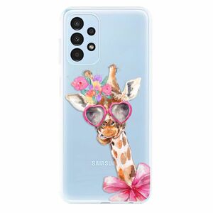 Odolné silikonové pouzdro iSaprio - Lady Giraffe - Samsung Galaxy A13 obraz
