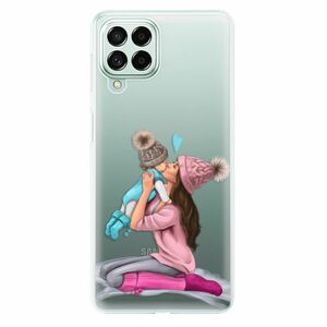 Odolné silikonové pouzdro iSaprio - Kissing Mom - Brunette and Boy - Samsung Galaxy M53 5G obraz